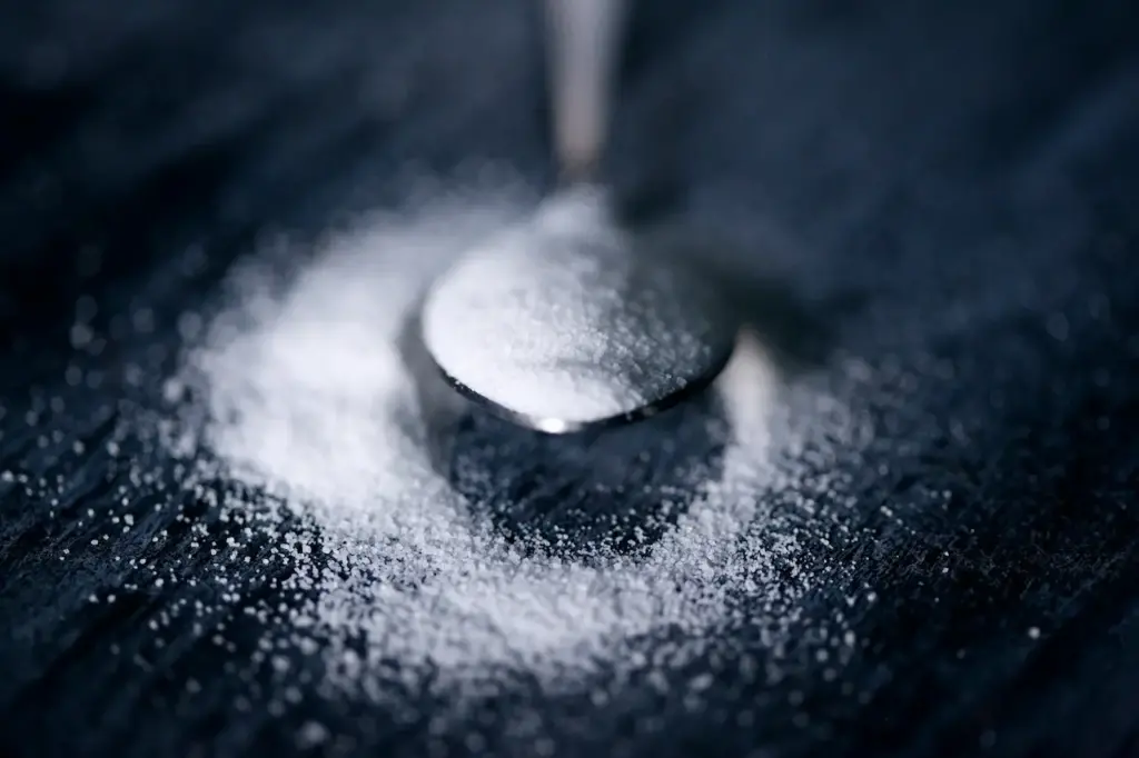 Sugar On Spoon Close Up